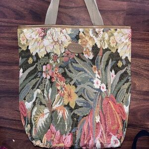 Floral Tapestry Tote Bag - Multicolor